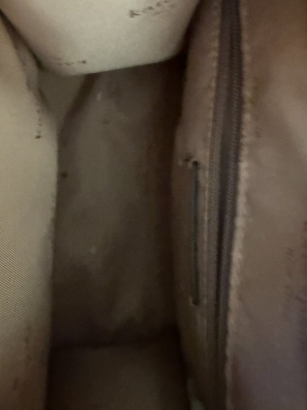 Kate Spade New York Faux Shearling Teddy Tote Crossbody | Blush Taupe | Like New - Picture 7 of 8